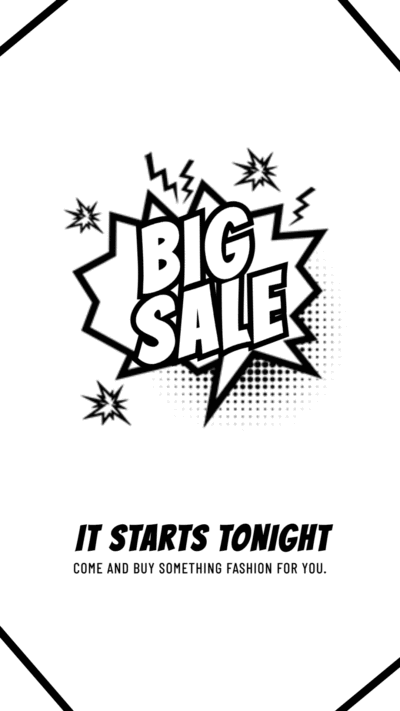 Minimalist Style Explosion Box Element Big Sale Instagram Story Video