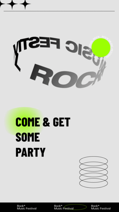 Fashion Style Green Circle Element Party Instagram Story Video