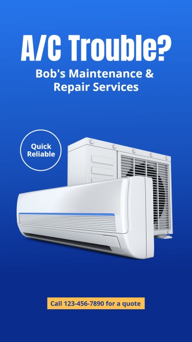 Simple Air Conditoner Repair Services Advertisement Ecommerce Story