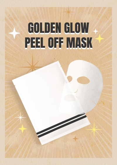 Beauty Face Mask Cosmetics Skincare Product Promotion Advertising Poster
