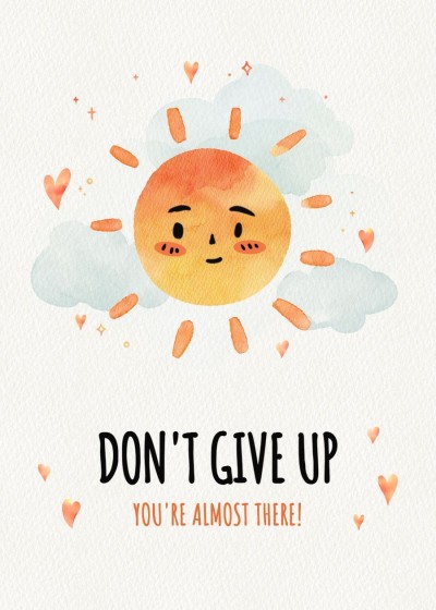 Cute Texture Background Sun Pattern Cheer up Card