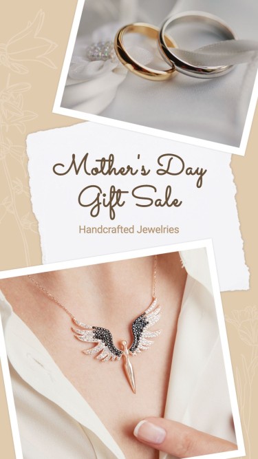 Necklace Display Mother's Day Jewelry Accessories Sale Promotion Ecommerce Story