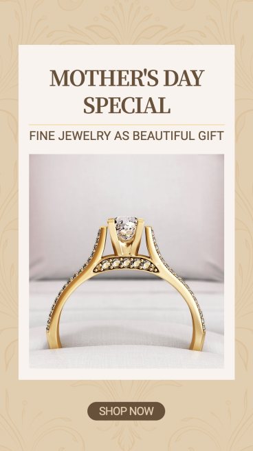 Pattern Background Mother's Day Jewelry Accessories Sale Promotion Ecommerce Story预览效果