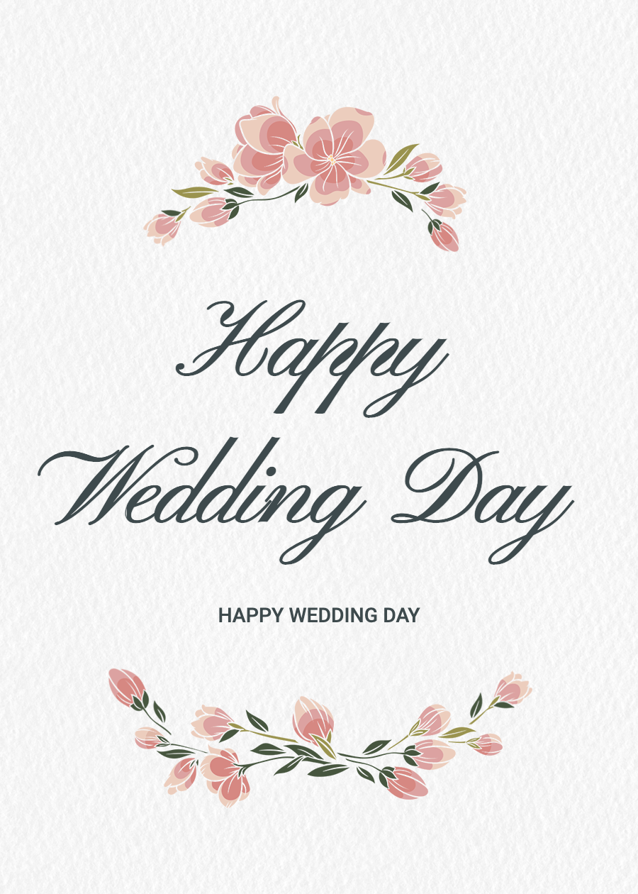 Literary Style Skin Texture Background Flower Element Greeting Wedding card