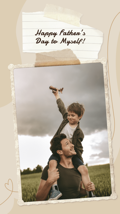 Literary Style Father's Day Family Moment Record Tearing paper style Instagram story