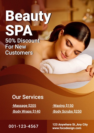 Fashion Beauty SPA Service Discount Promotion Flyer