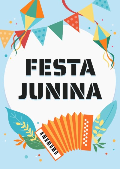 Literary Cute Music Instrument Pattern  Pattern Festa Junina Card