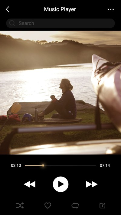 Retro Style Outdoor Life Moment Record Music player interface simulation Instagram story