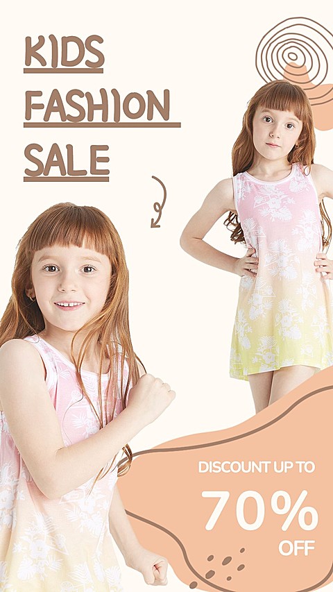 Hand Painted Arrow Element Children's Fashion Sale Promotion Ecommerce Story