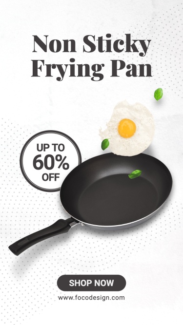 Frying Pan Kitchenware Cookware Sale Promo Ecommerce Story