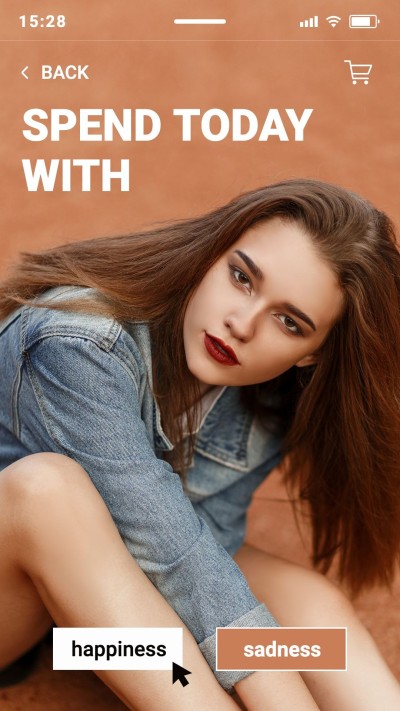 Simple Fashion Interface Simulation Coat Woman Life Record Instagram Story
