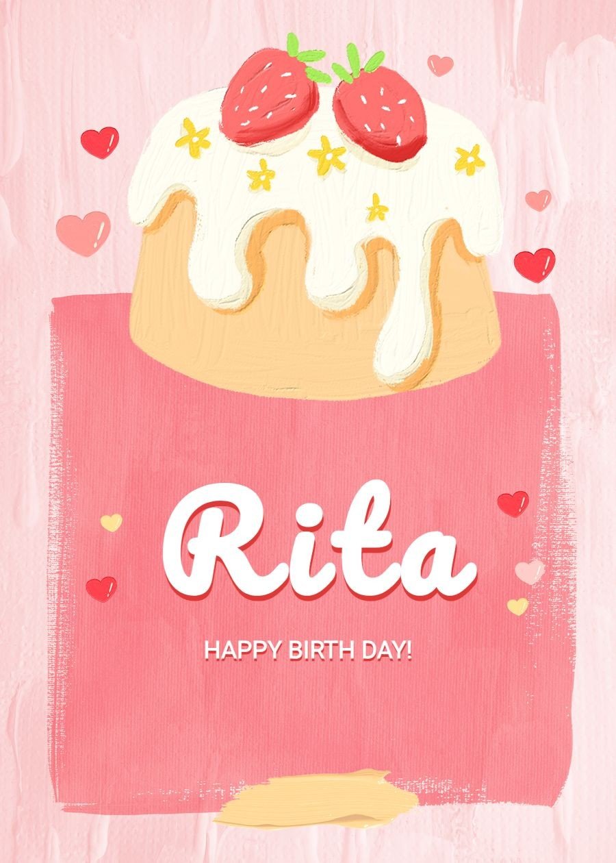 Cute Texture Painting Cake Pattern Birthday card