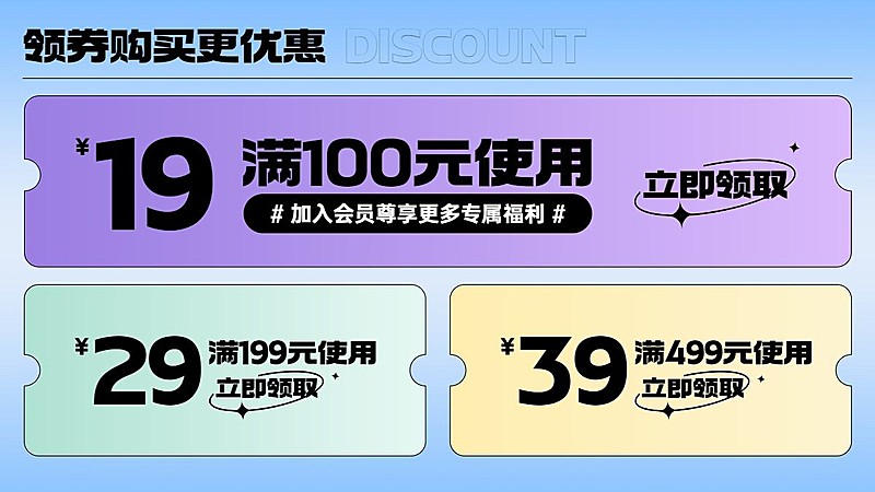 电商通用优惠券海报banner