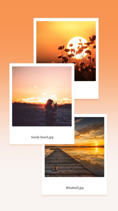 Simple Sunset Natural Scene Polaroid style Instagram story