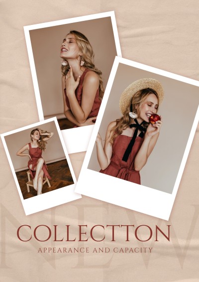 Polaroid Multiple Picture Women's Fashion Wear Product Collection Promo Advertising Poster