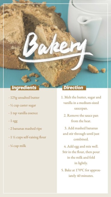 Bakery Store Recipes Sharing Ecommerce Story预览效果