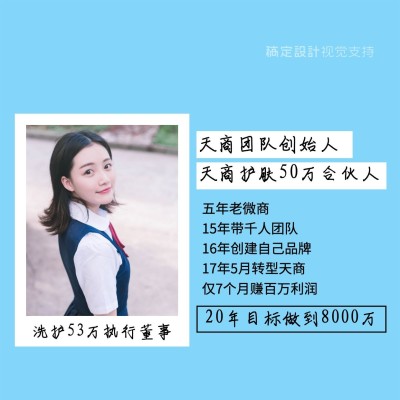简约蓝大头像朋友圈封面
