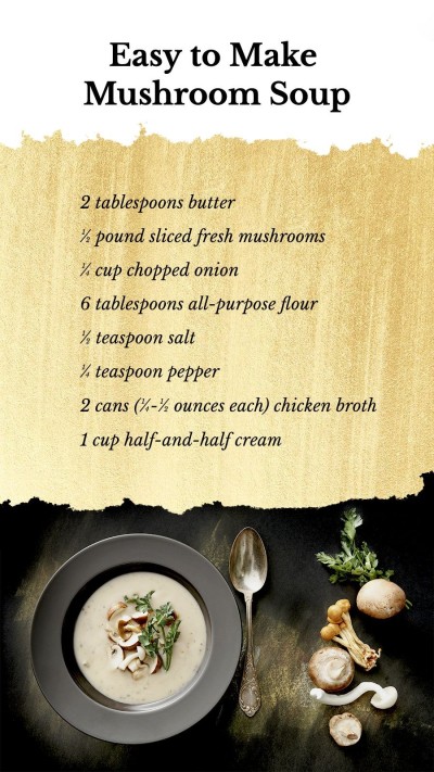 Luxury Mushroom Soup Menu Display Instagram Story