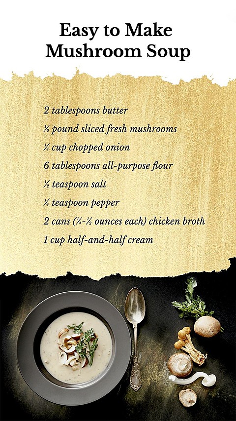 Luxury Mushroom Soup Menu Display Instagram Story