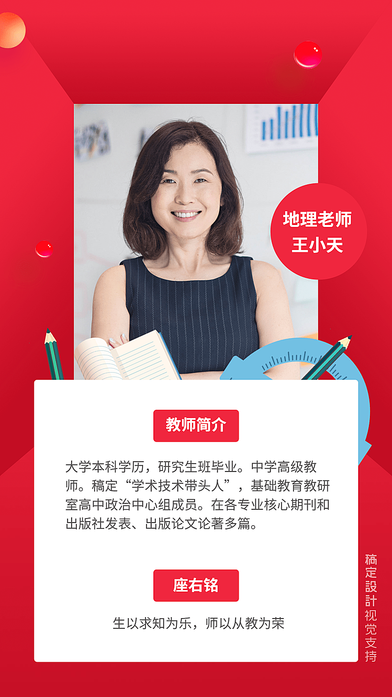 教育培训讲师介绍宣传海报