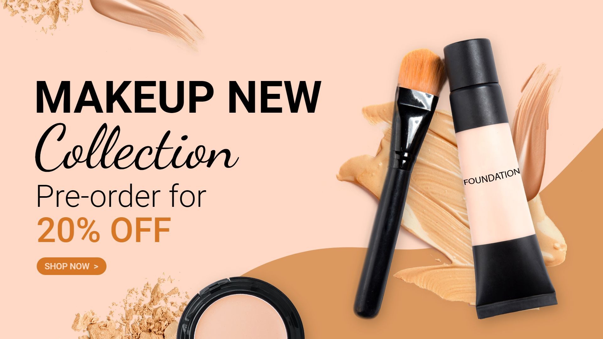 Makeup Collections Sale Ecommerce Banner预览效果