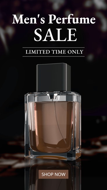 Line Element Men's Perfume Fragrance Sale Promotion Ecommerce Story预览效果