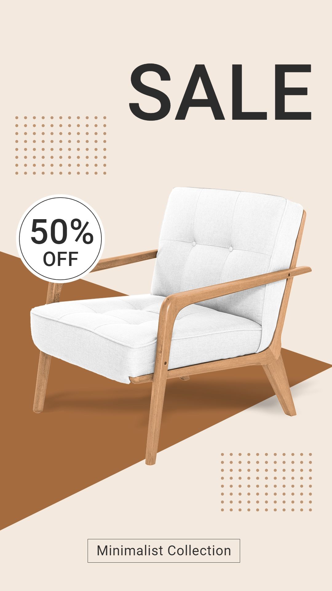 Brown Dot Element Simple Furniture Sale Promo Ecommerce Story预览效果