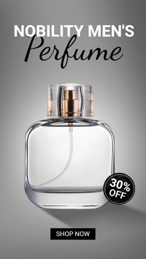 Black Rectangle Element Men's Perfume Fragrance Sale Promotion Ecommerce Story