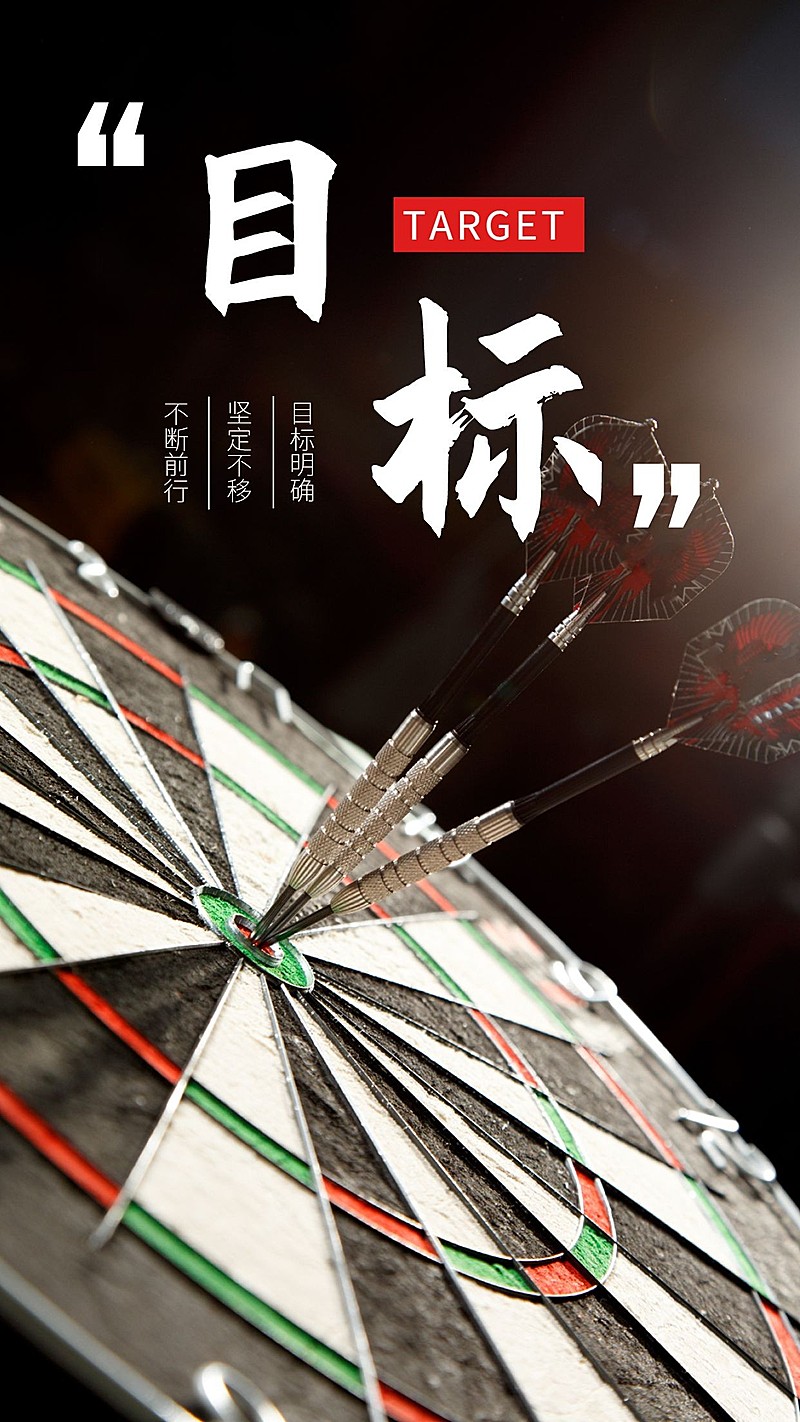 目标企业文化手机海报