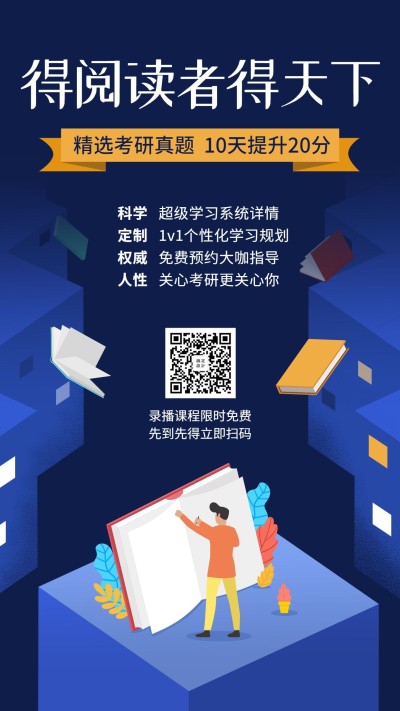 英语考研手机海报