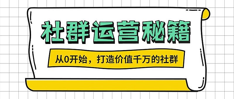 社群运营秘籍/3D字体/公众号首图