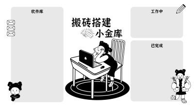 趣味打工人电脑分区壁纸
