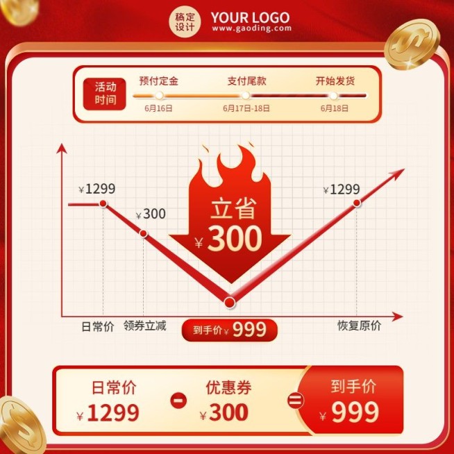 618酷炫促销活动主图预览效果