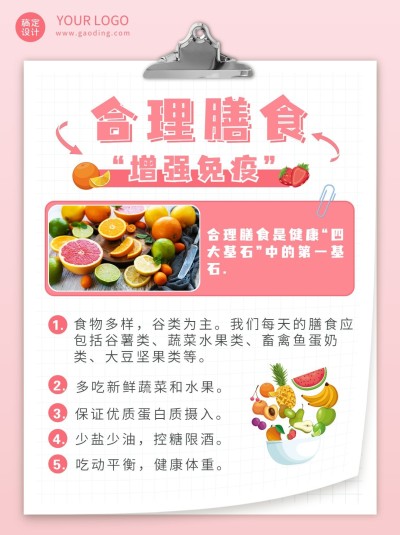 养生保健科普合理膳食小红书配图