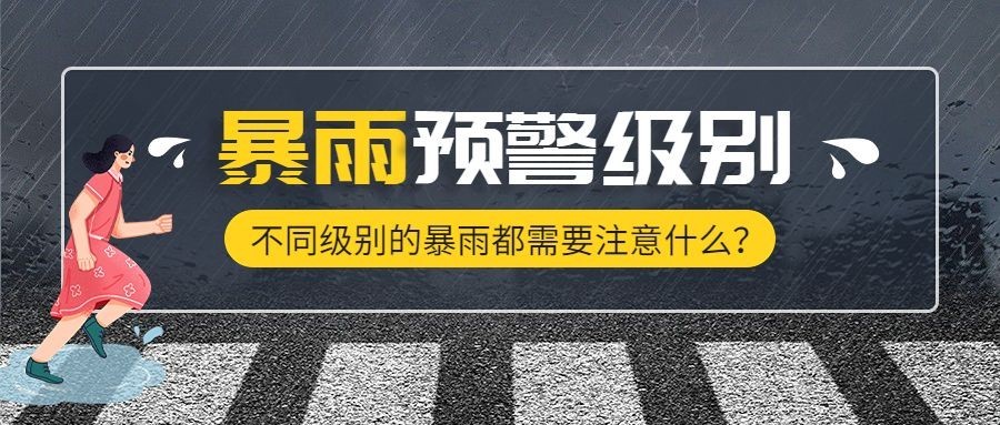 暴雨预警宣传科普公众号首图预览效果