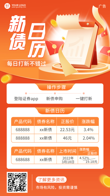 金融保险产品营销简约竖版海报预览效果