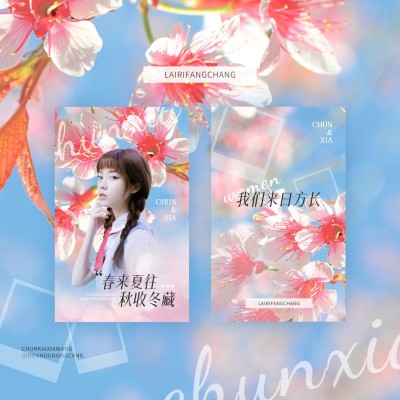 清新风明星应援周边小卡预览海报
