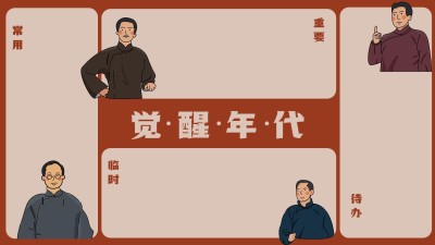 觉醒年代打工人电脑分区壁纸