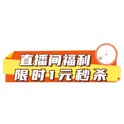 限时秒杀简约横版直播间贴片
