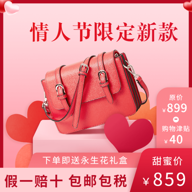 情人节箱包女包主图预览效果