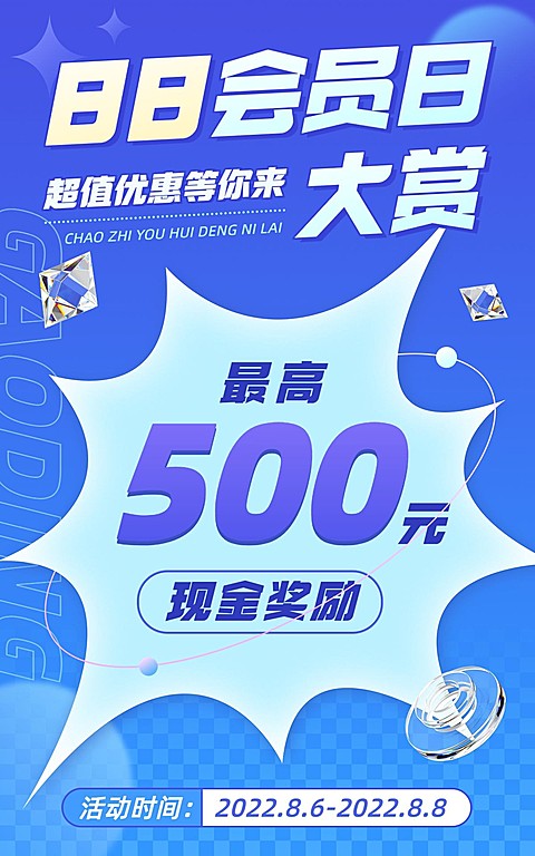 88会员日通用氛围海报