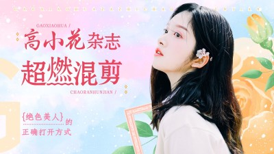 油画风唯美大字明星混剪横版视频封面