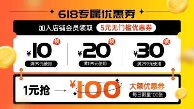 618优惠券海报banner