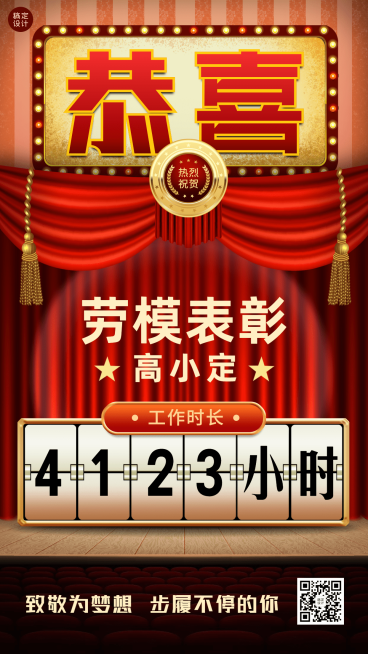 劳动节劳模表彰合成手机海报预览效果