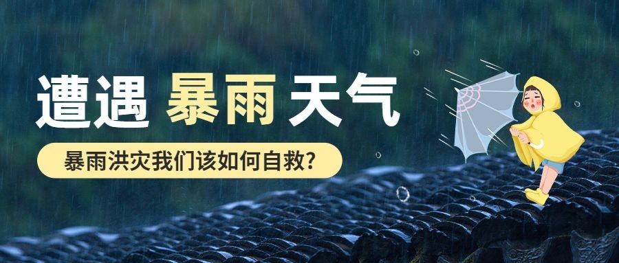 暴雨预警宣传科普公众号首图预览效果