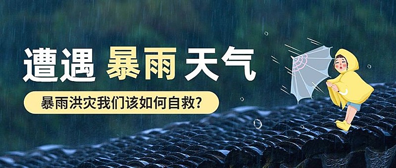 暴雨预警宣传科普公众号首图
