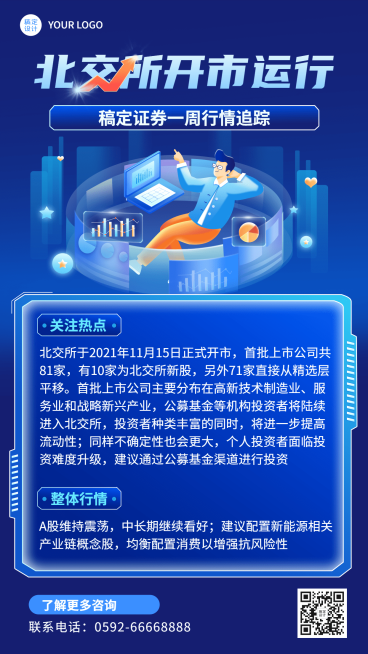 金融知识科普科技风竖版海报预览效果