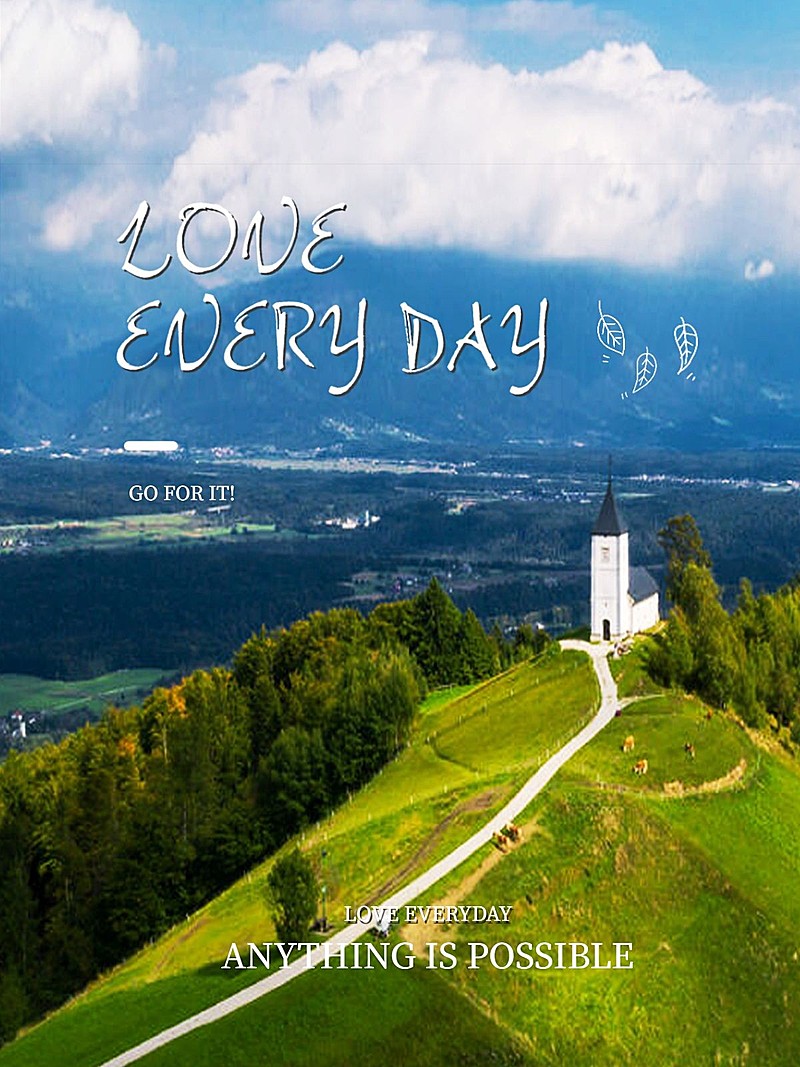 天空/云朵风景照清新风plog模板