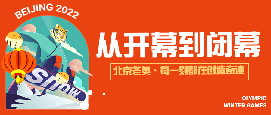通用冬奥会闭幕卡通感公众号首图预览效果
