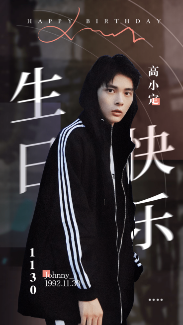 生日生贺安利宣传人物海报明星预览效果